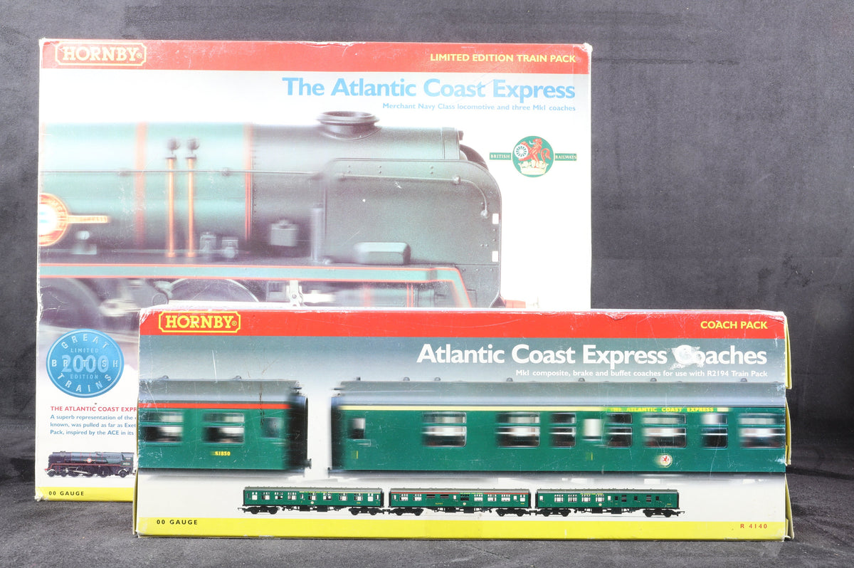 Hornby OO R2194 The Atlantic Coast Express Train Pack, Ltd. Ed. (1632/2000) &amp; R4140 Atlantic Coast Express Coaches