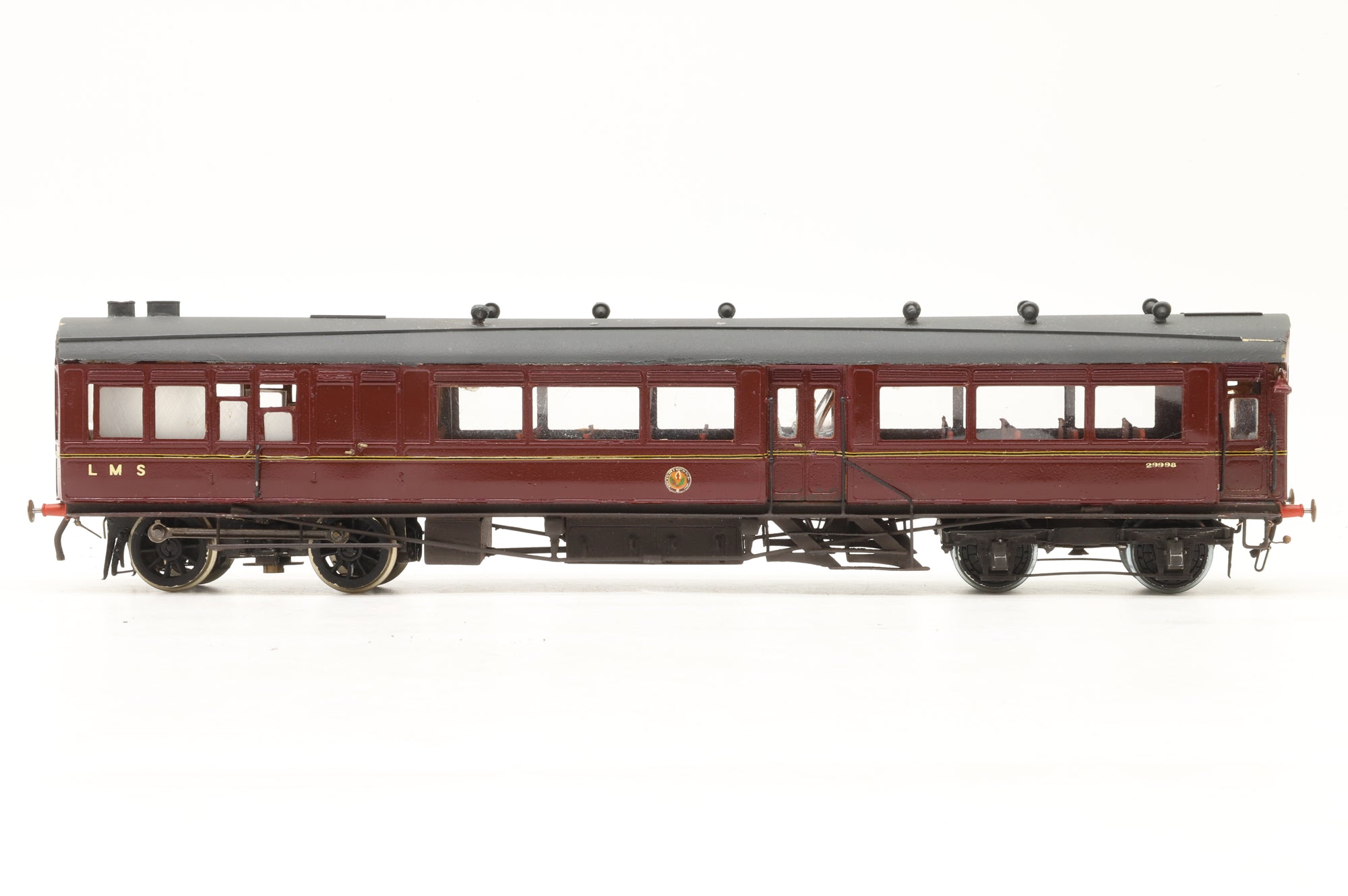 Kit Built Brass OO LNWR Steam Railmotor LMS Maroon '29998'