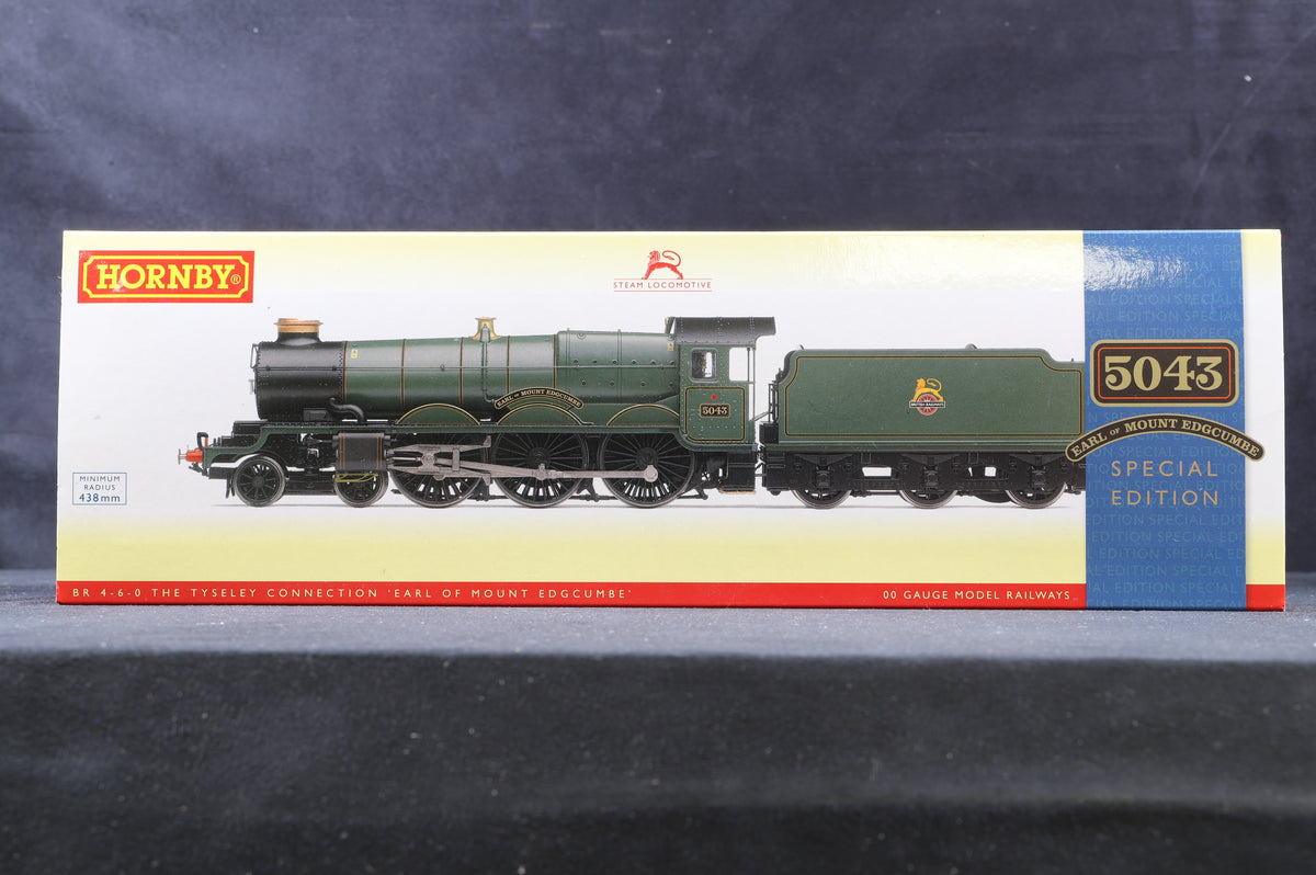 Hornby OO R3301 Caste Class The Tyseley Connection &#39;Earl Of Mount Edgcumbe&#39; BR Green E/C Special Edition