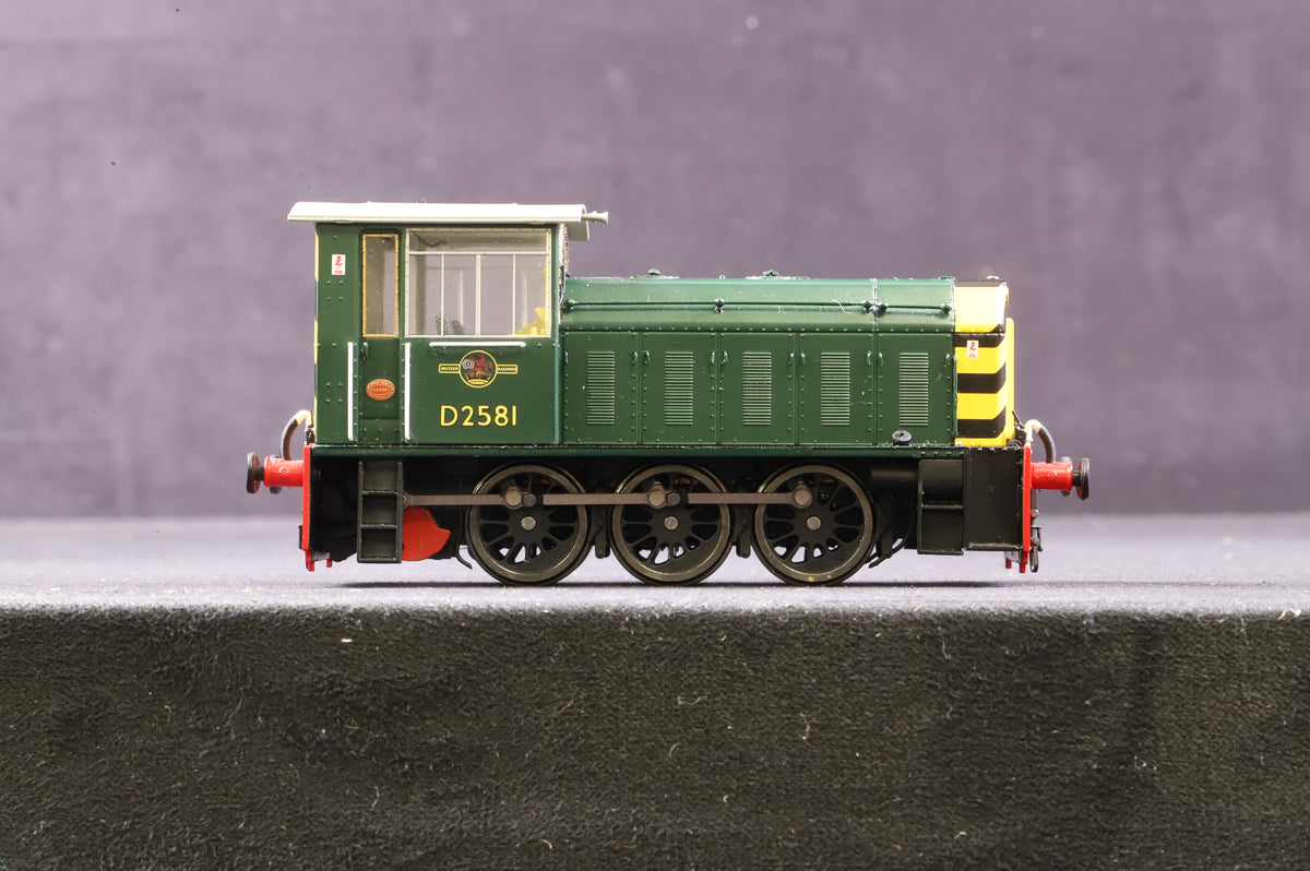 Heljan OO 2502 Class 05 Hunslet Shunter &#39;D2581&#39; BR Green Wasp Stripes