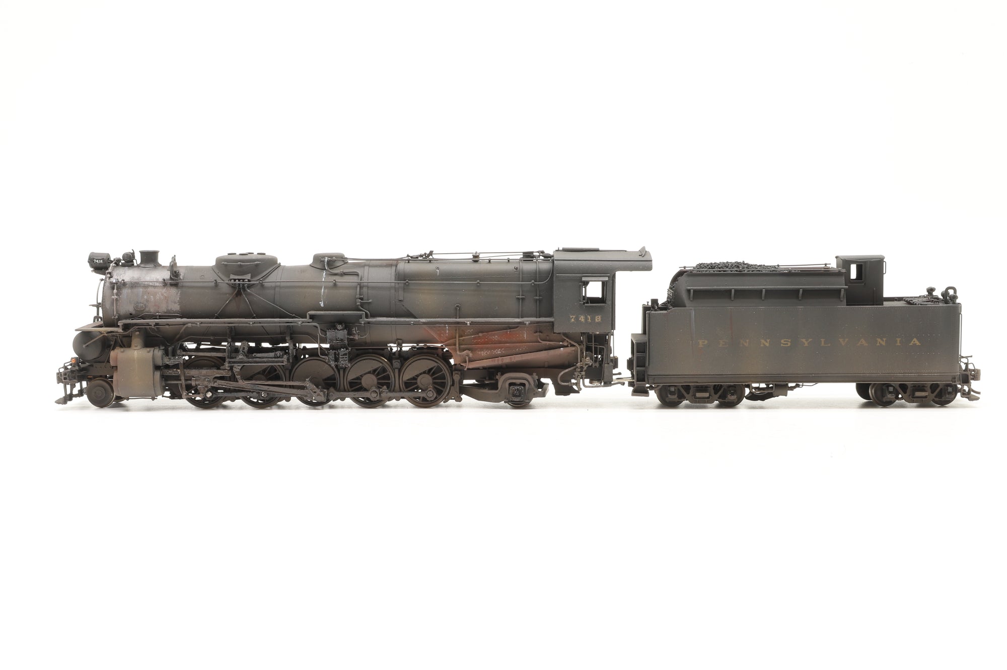 Challenger Imports Ltd HO Brass 2130.1 Pennsylvania Railroad Class N1 2-10-2 '7418' Weathered Factory Painted