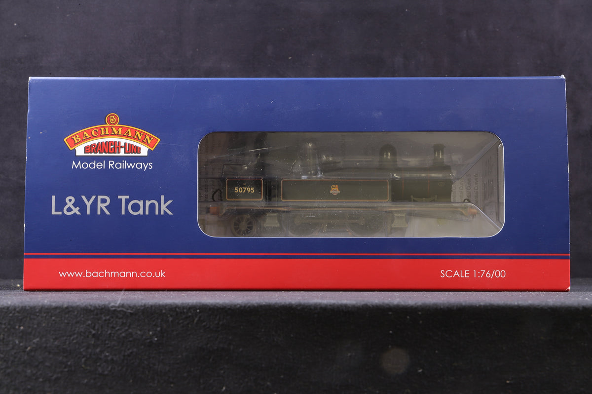 Bachmann OO 31-167DC L&amp;YR 2-4-2 Tank &#39;50795&#39; BR Black Early Emblem (Weathered)