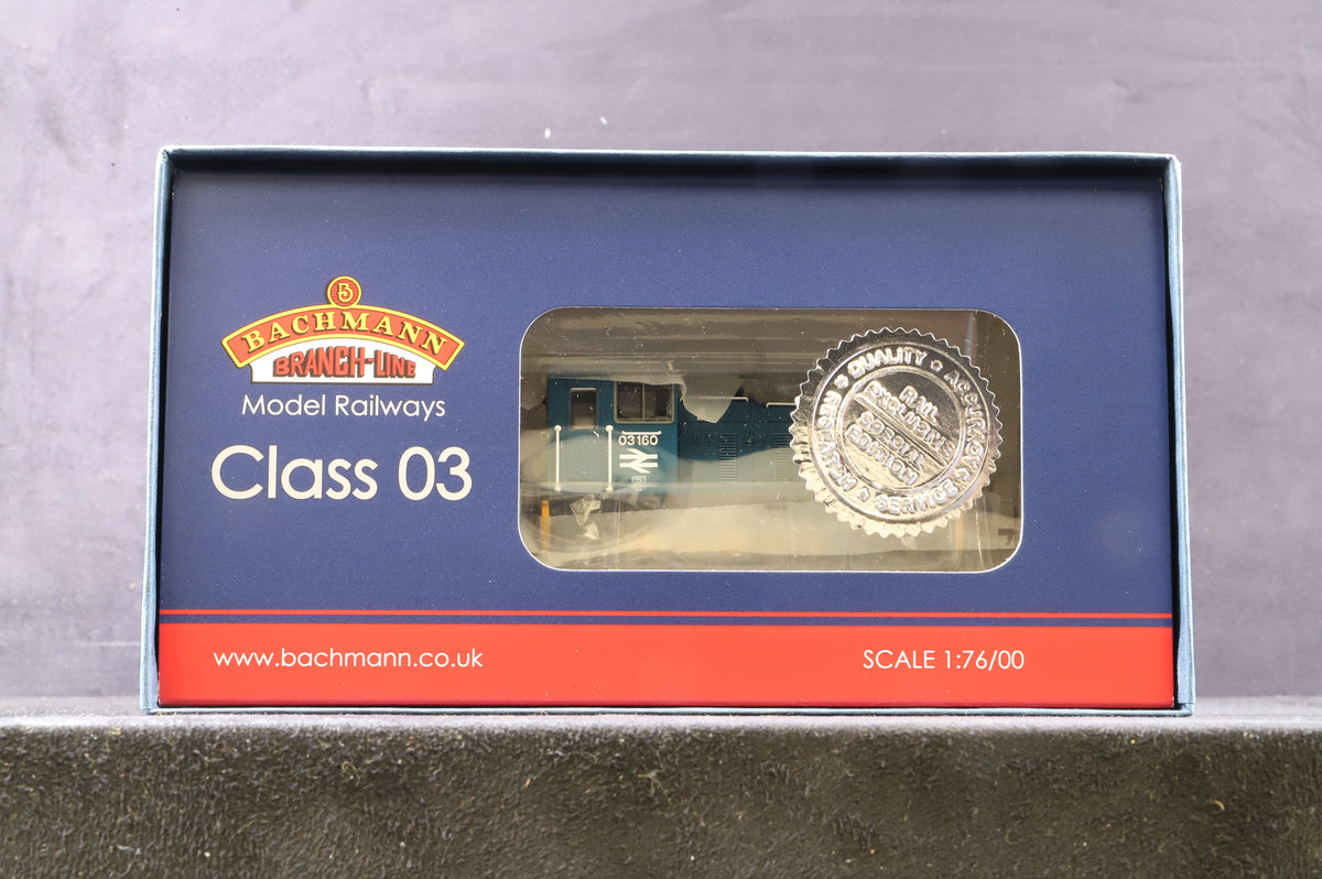 Bachmann OO 31-360Y Class 03 03160 in BR Blue w/ Vacuum Braking &amp; Wasp Stripes