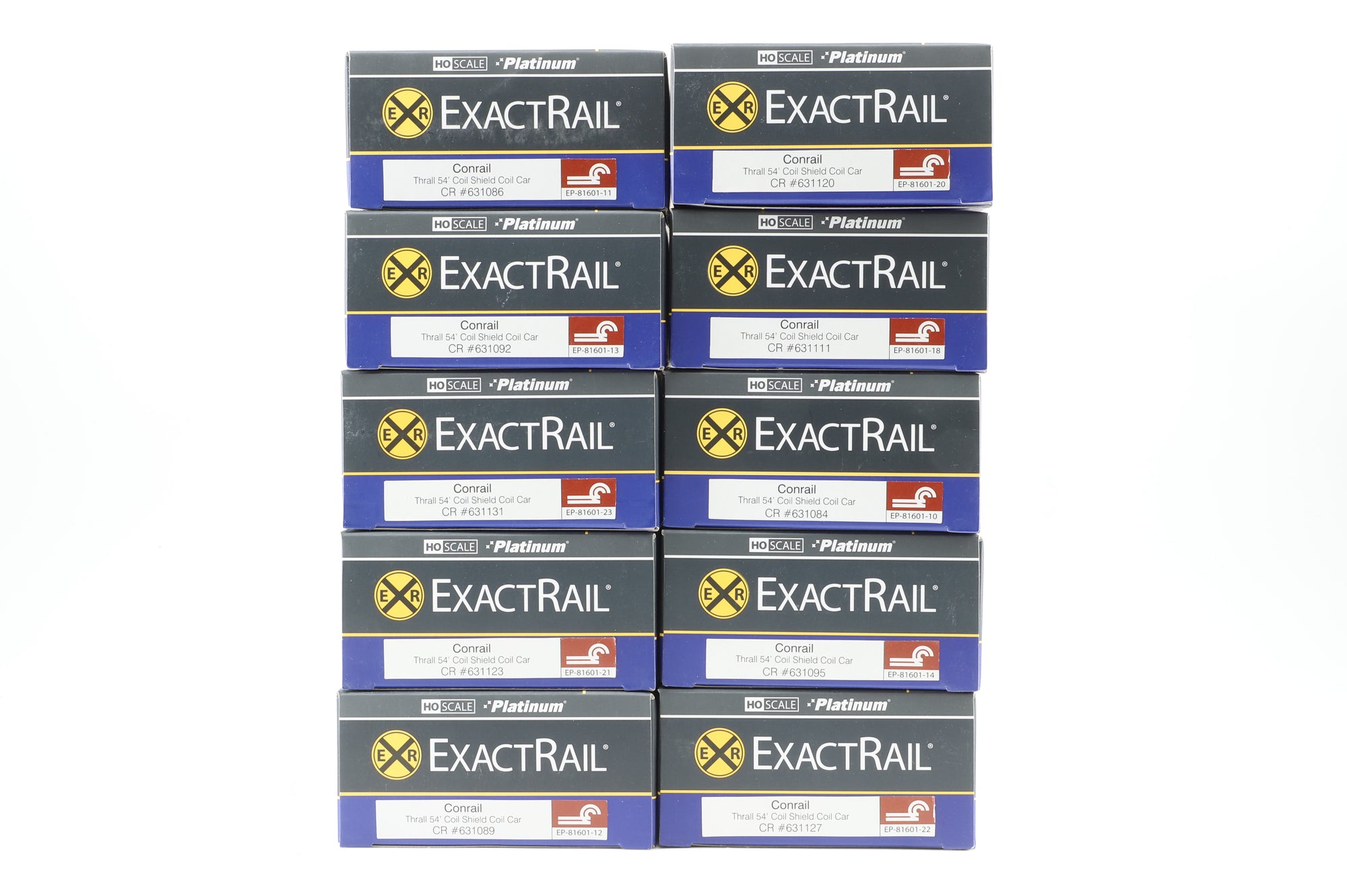 Exact Rail HO Rake Of 10 Contrail Thrall 54' Shield Coil Car Inc. EP8160111, EP8160113, EP8160123, EP8160121, EP8160112, EP8160120, EP8160118, EP8160110, EP8160114 & EP8160122