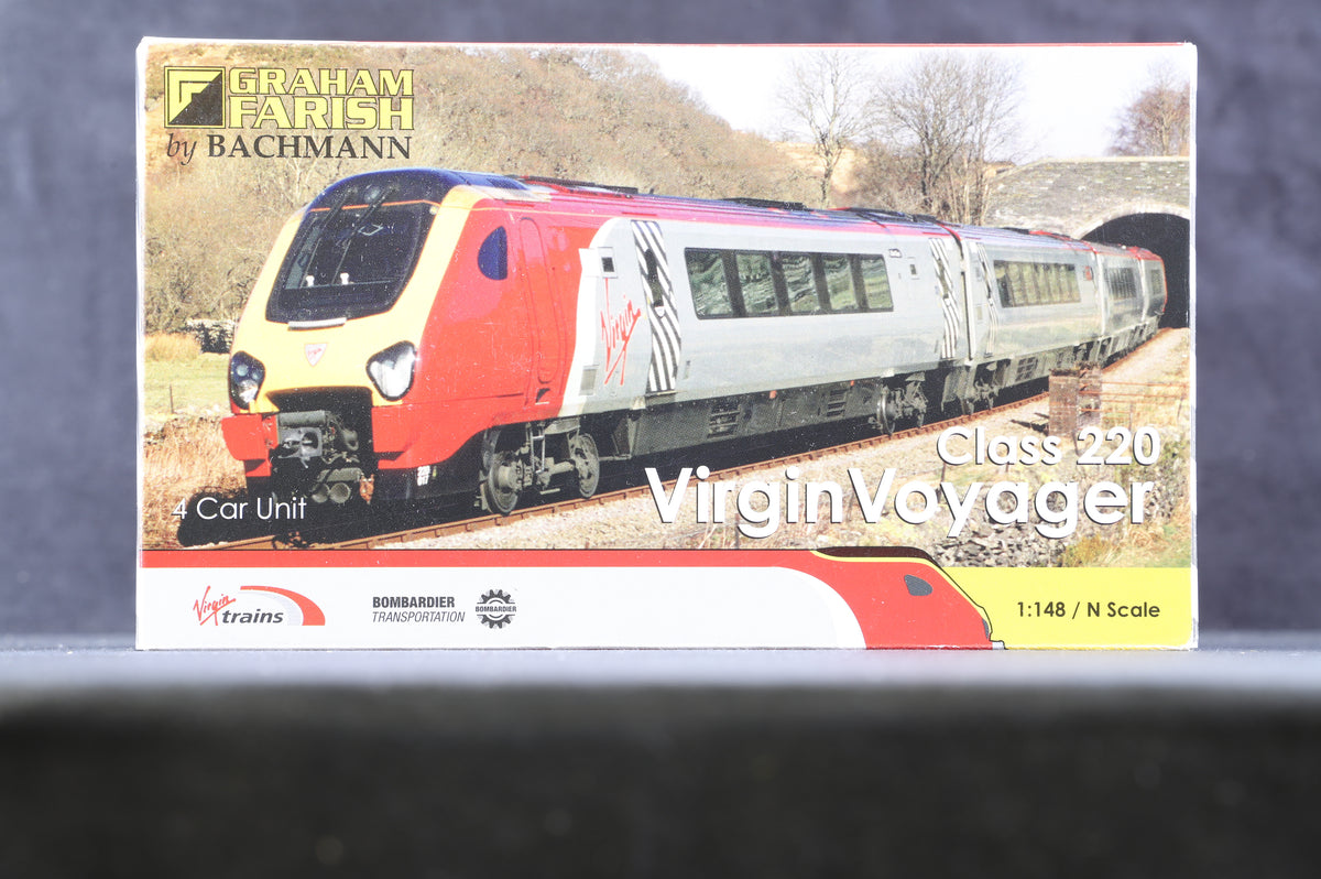 Graham Farish N 371-675 Class 220 &#39;220 001&#39; &#39;Maiden Voyager&#39; Virgin Trains 4 Car Unit