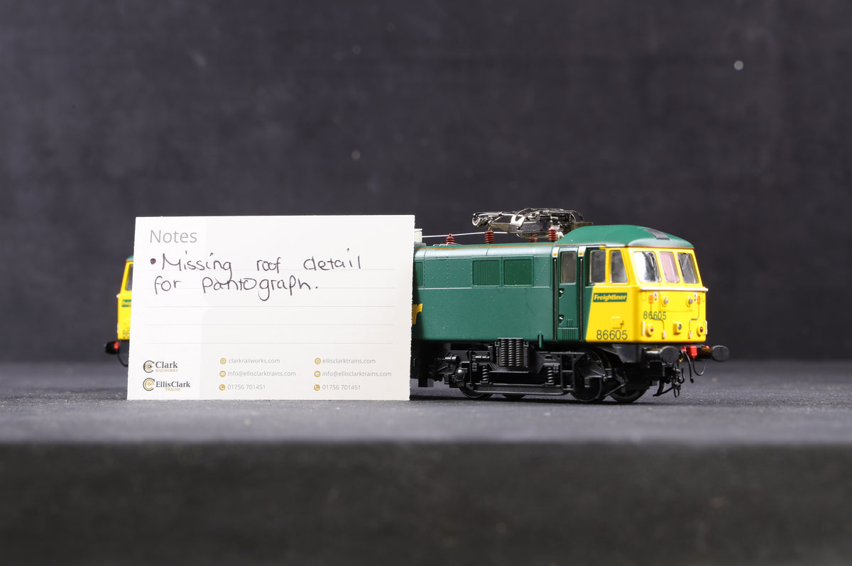 Heljan OO 8604 Class 86 Electric locomotive 86605 in Freightliner green livery