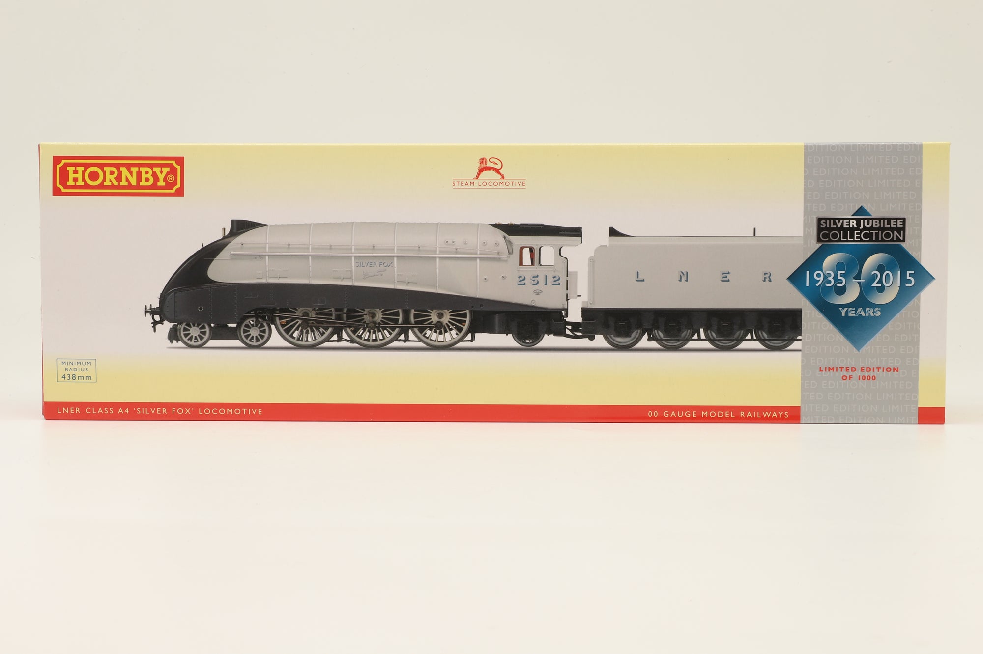 Hornby OO R3309 The Silver Jubilees A4 Class '2512' 'Silver Fox' LNER Silver Ltd Ed 282/ 1000