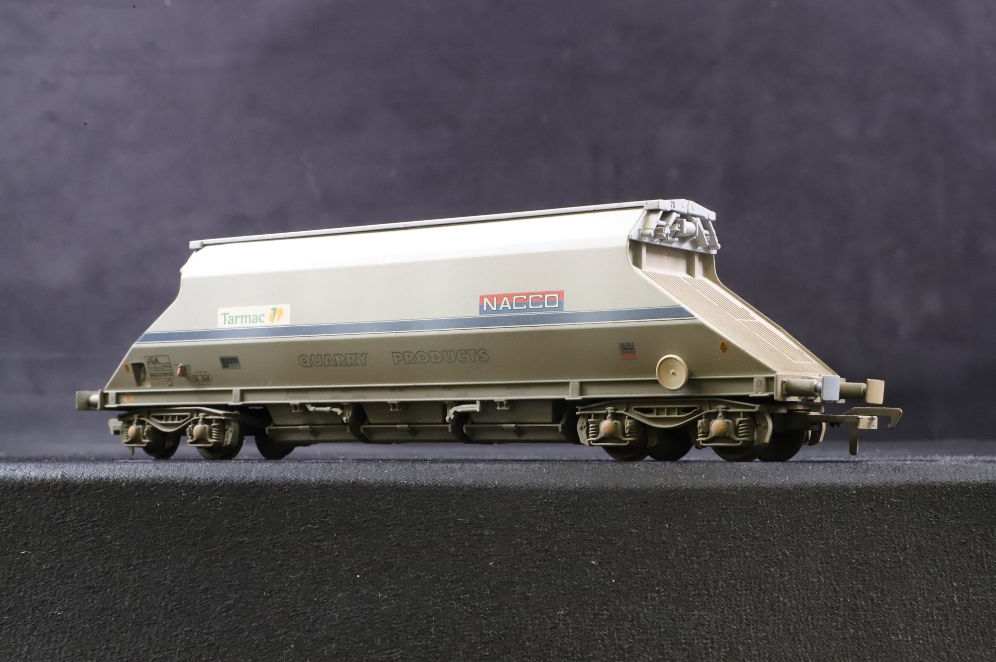 Bachmann OO 37-328B x2 Set of 2 JGA Bogie Hopper Wagons in Nacco/Tarmac Livery - Weathered/Pristine