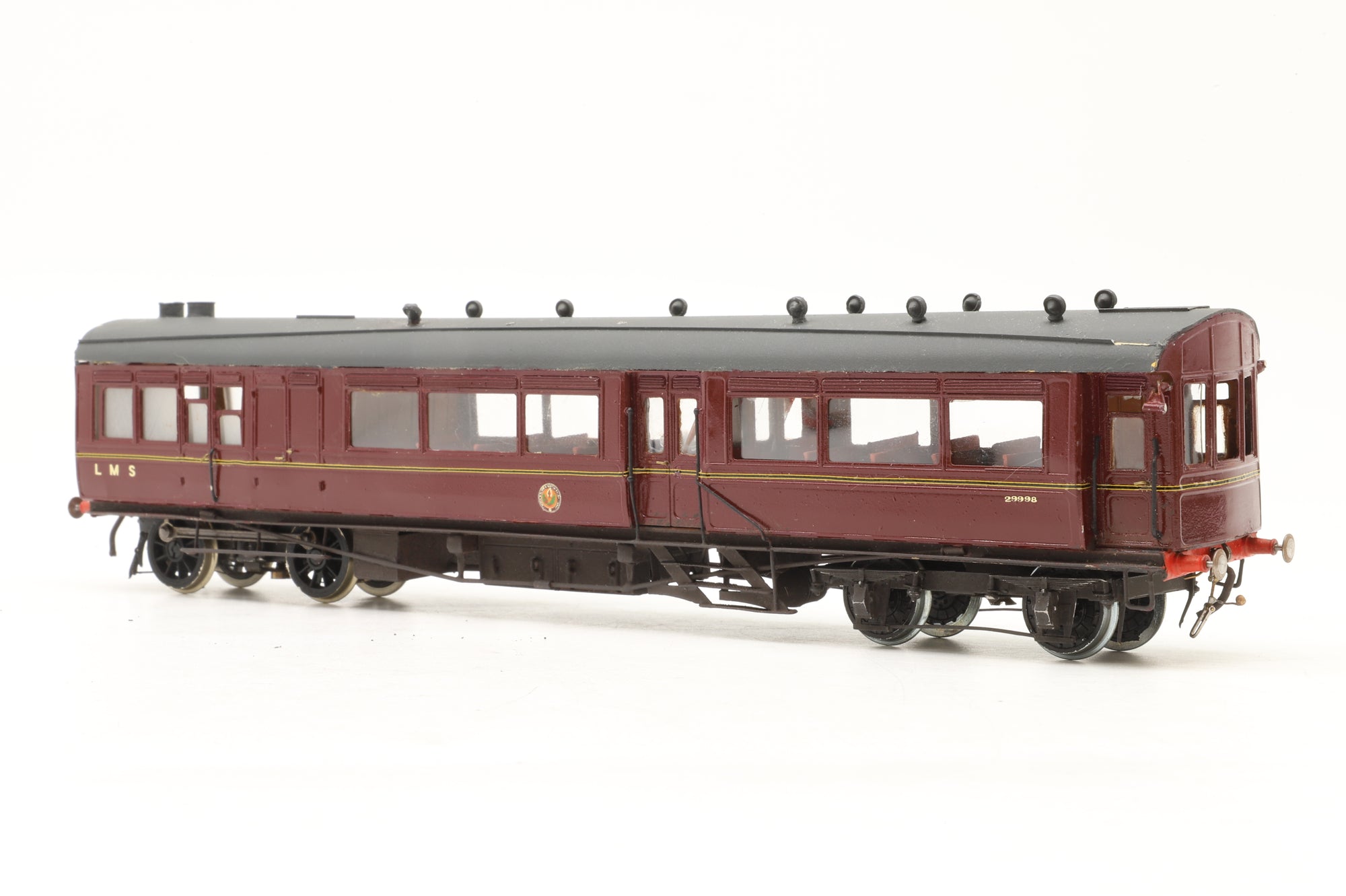 Kit Built Brass OO LNWR Steam Railmotor LMS Maroon '29998'