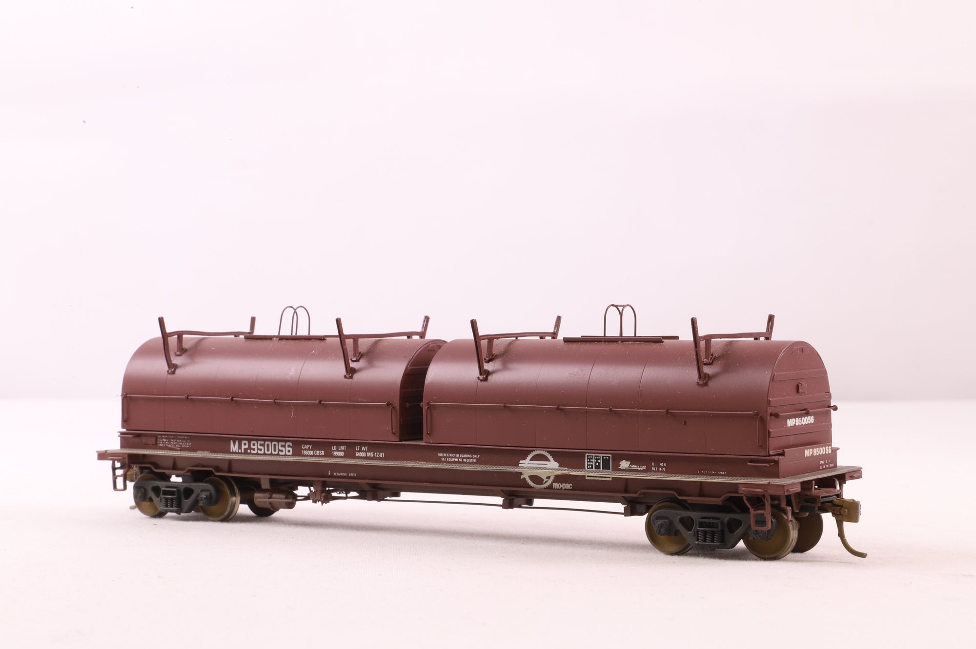 Overland Models HO Brass OMI-1357 Thrail Coil Steel Car No.950056 in Missouri Pacific Brown