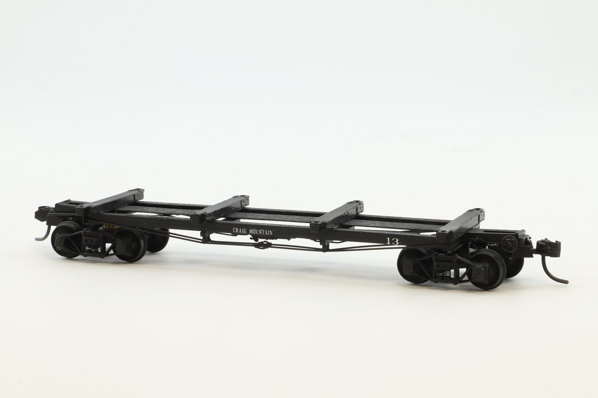 Beaver Creek/Oriental Limited HO Brass Rake of 6x Assorted Log Cars - Weathered