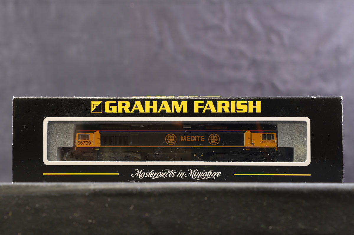 Graham Farish N 371-379 Class 66 Diesel &#39;66709&#39; Medite GB Railfreight