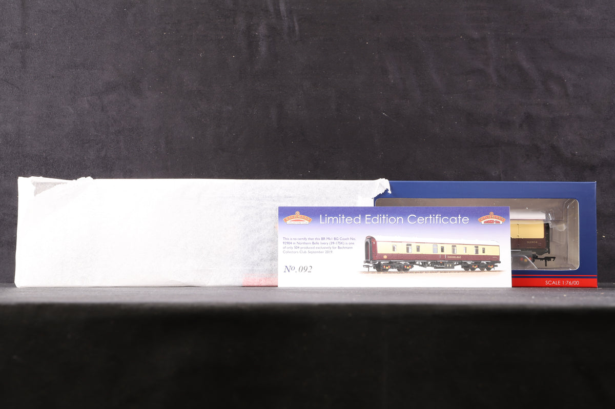 Bachmann OO 39-175K BR Mk1 BG Full Brake Northern Belle Maroon &amp; Cream, Bachmann Collectors Club Excl.