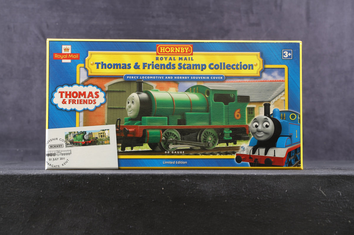 Hornby OO R9686 &#39;Percy&#39; The Saddle Tank Engine, The Royal Mail Thomas &amp; Friends Stamp Collection 709/1000