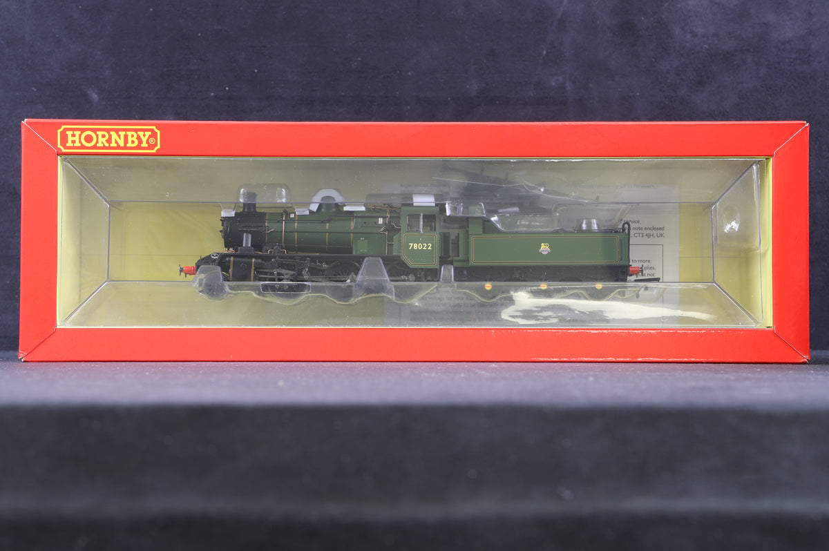 Hornby OO R3837 Standard Class 2MT 2-6-0 &#39;78022&#39; BR Green E/C K&amp;WVR Preserved Excl. Hornby Club