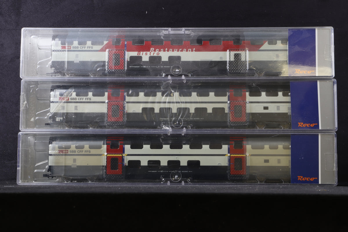 Roco HO Rake of 8 SBB Double Decker Coaches Incl. 64850, 51, 52 (x3), 54 &amp; 56
