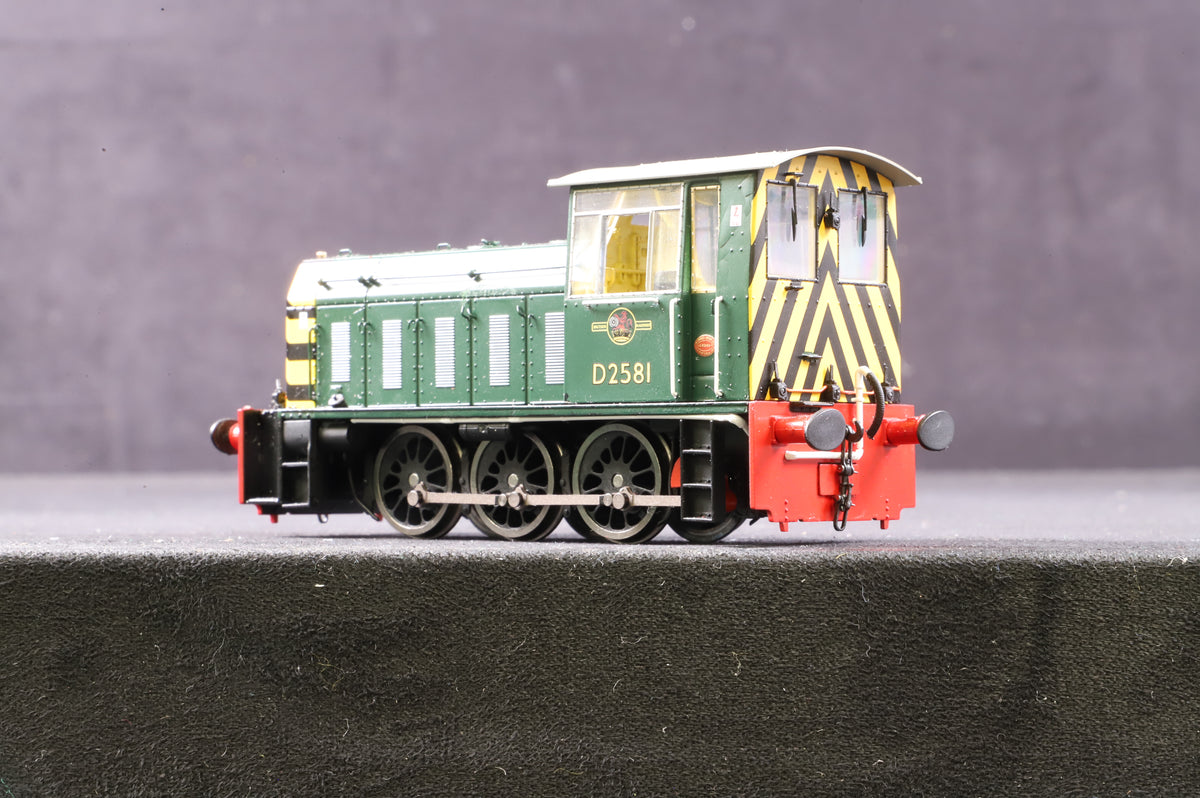 Heljan OO 2502 Class 05 Hunslet Shunter &#39;D2581&#39; BR Green Wasp Stripes
