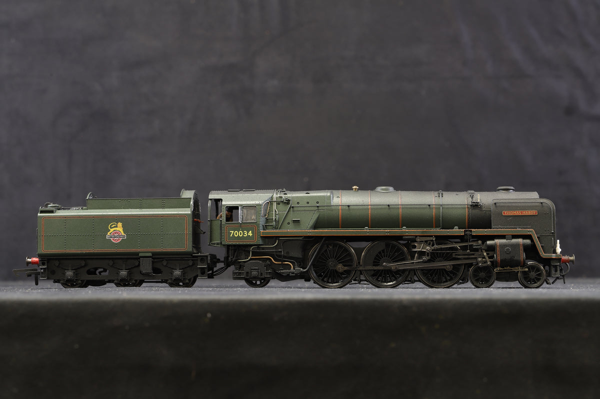 Hornby OO R3444 Early BR 4-6-2 Britannia Class Loco &#39;Thomas Hardy&#39; &#39;70034&#39;, Weathered