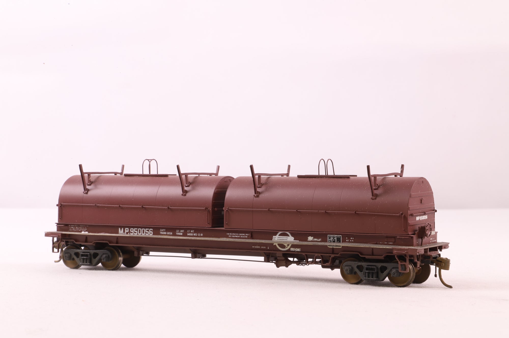 Overland Models HO Brass OMI-1357 Thrail Coil Steel Car No.950056 in Missouri Pacific Brown
