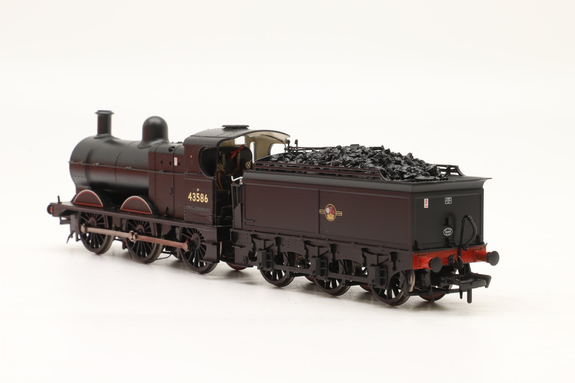 Bachmann OO 31-625Z Class 3F No. 43586 BR Black Late Crest KWVR Exclusive