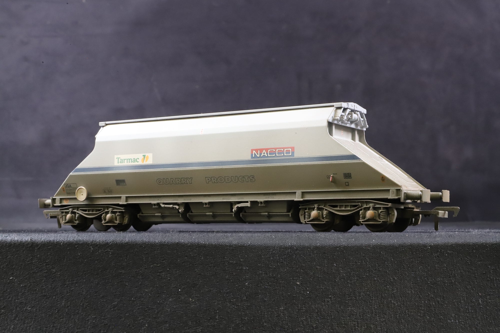 Bachmann OO 37-328B x2 Set of 2 JGA Bogie Hopper Wagons in Nacco/Tarmac Livery - Weathered/Pristine