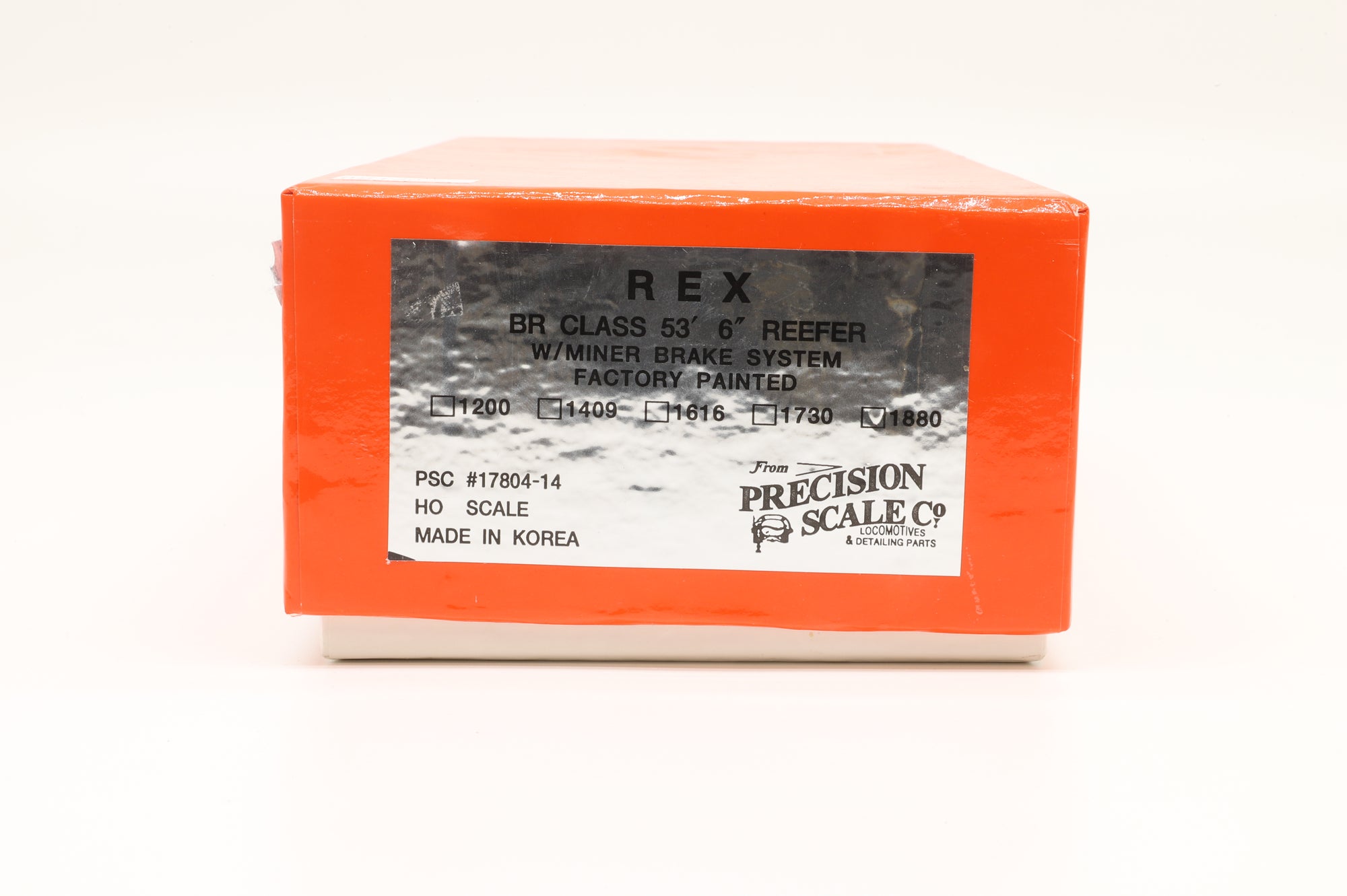 Iron Horse Models/Precision Scale Co. HO 17804-14 REX BR Class 53' 6'' Reefer w/Miner Brake System '1880', Factory Painted Brass