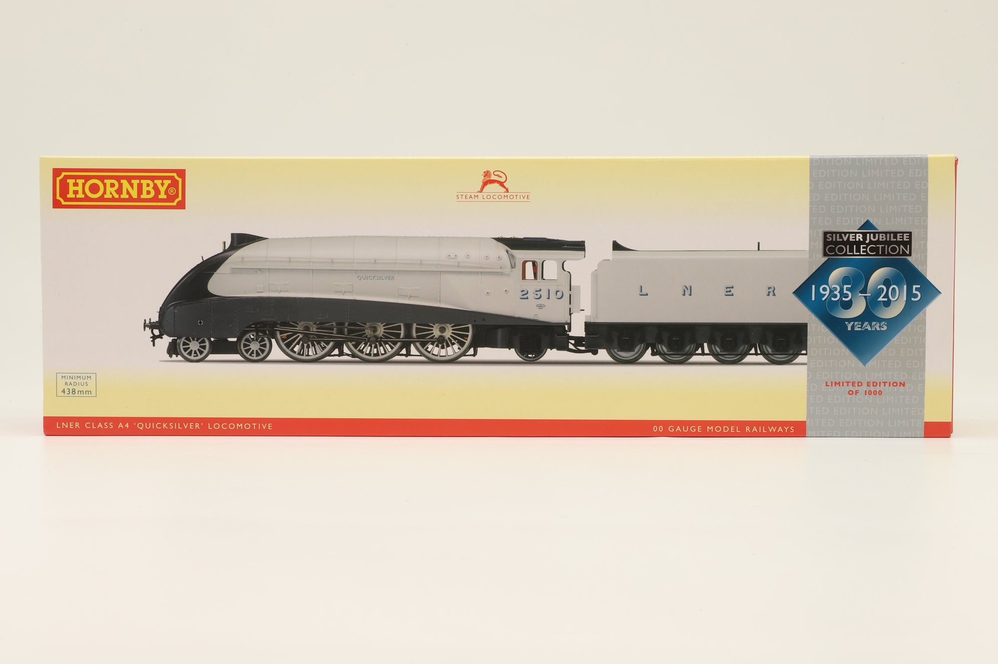 Hornby OO R3307 The Silver Jubilees A4 Class '2510' 'Quicksilver' LNER Silver Ltd Ed 282/ 1000