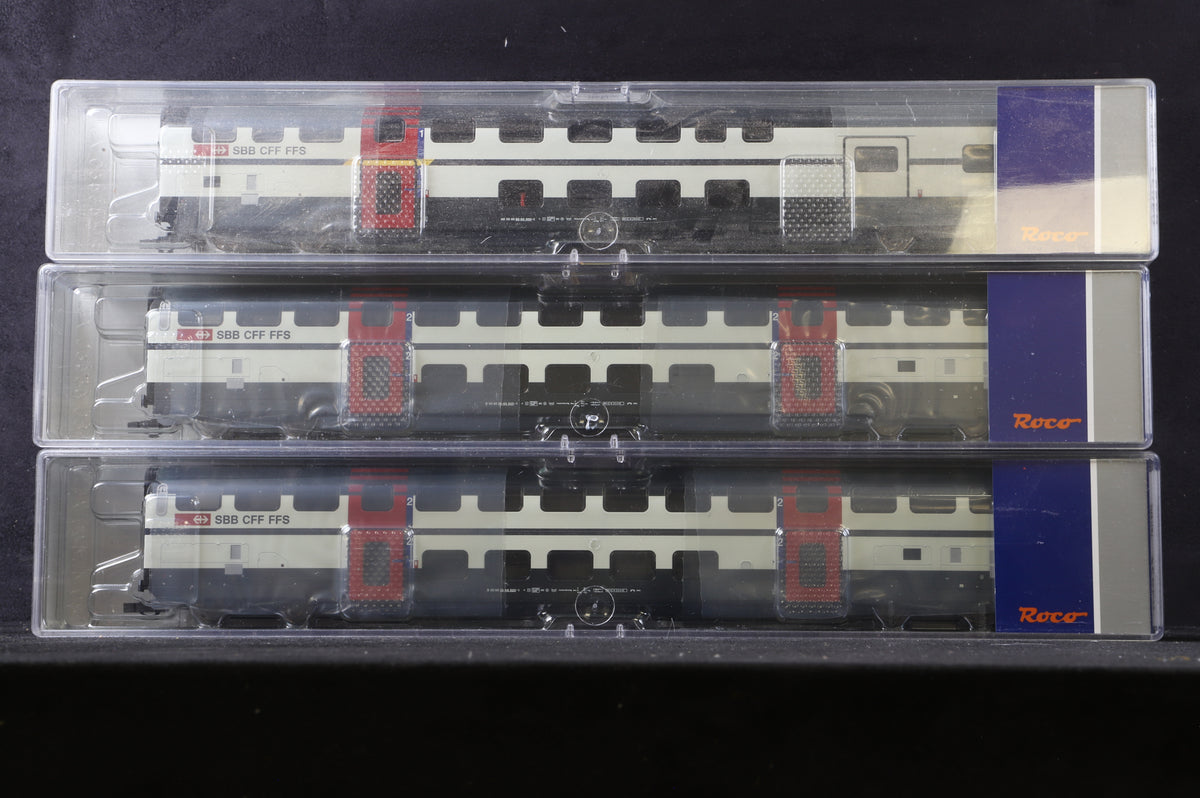 Roco HO Rake of 8 SBB Double Decker Coaches Incl. 64850, 51, 52 (x3), 54 &amp; 56
