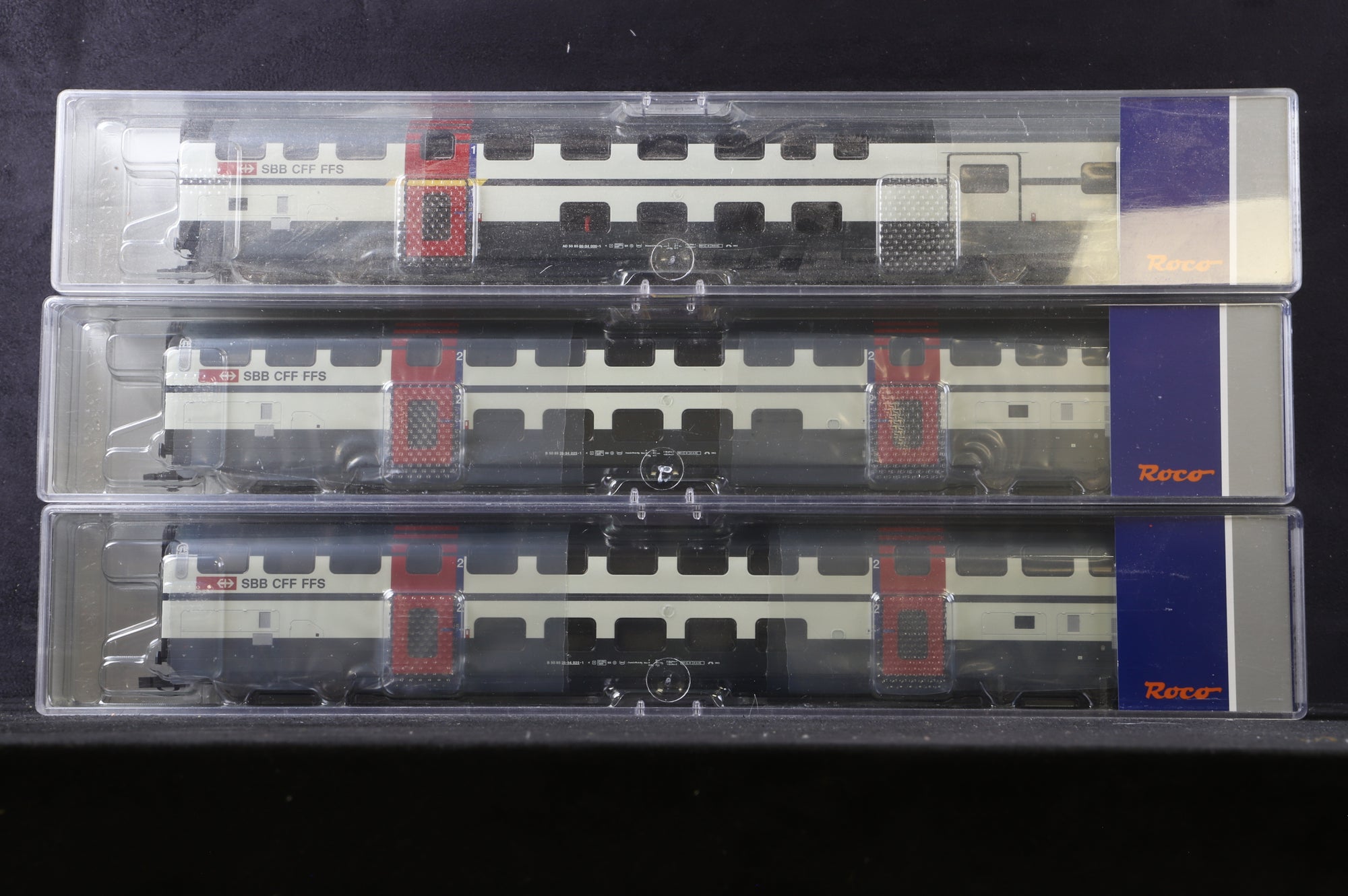 Roco HO Rake of 8 SBB Double Decker Coaches Incl. 64850, 51, 52 (x3), 54 & 56