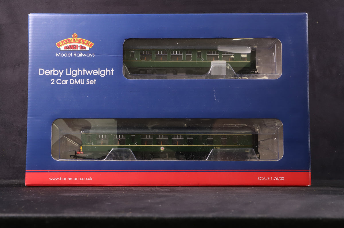Bachmann OO 32-515A Derby Lightweight Two Car DMU BR Green Yellow Warning Panel