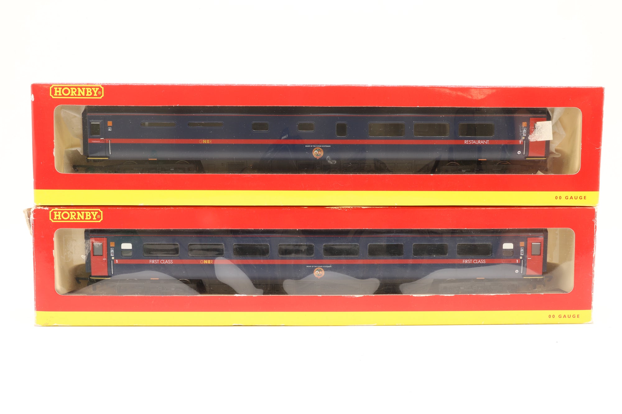 Hornby OO R4322/4324 Rake of 2x GNER Mk3 1st Class/Restaurant-Buffet Coaches