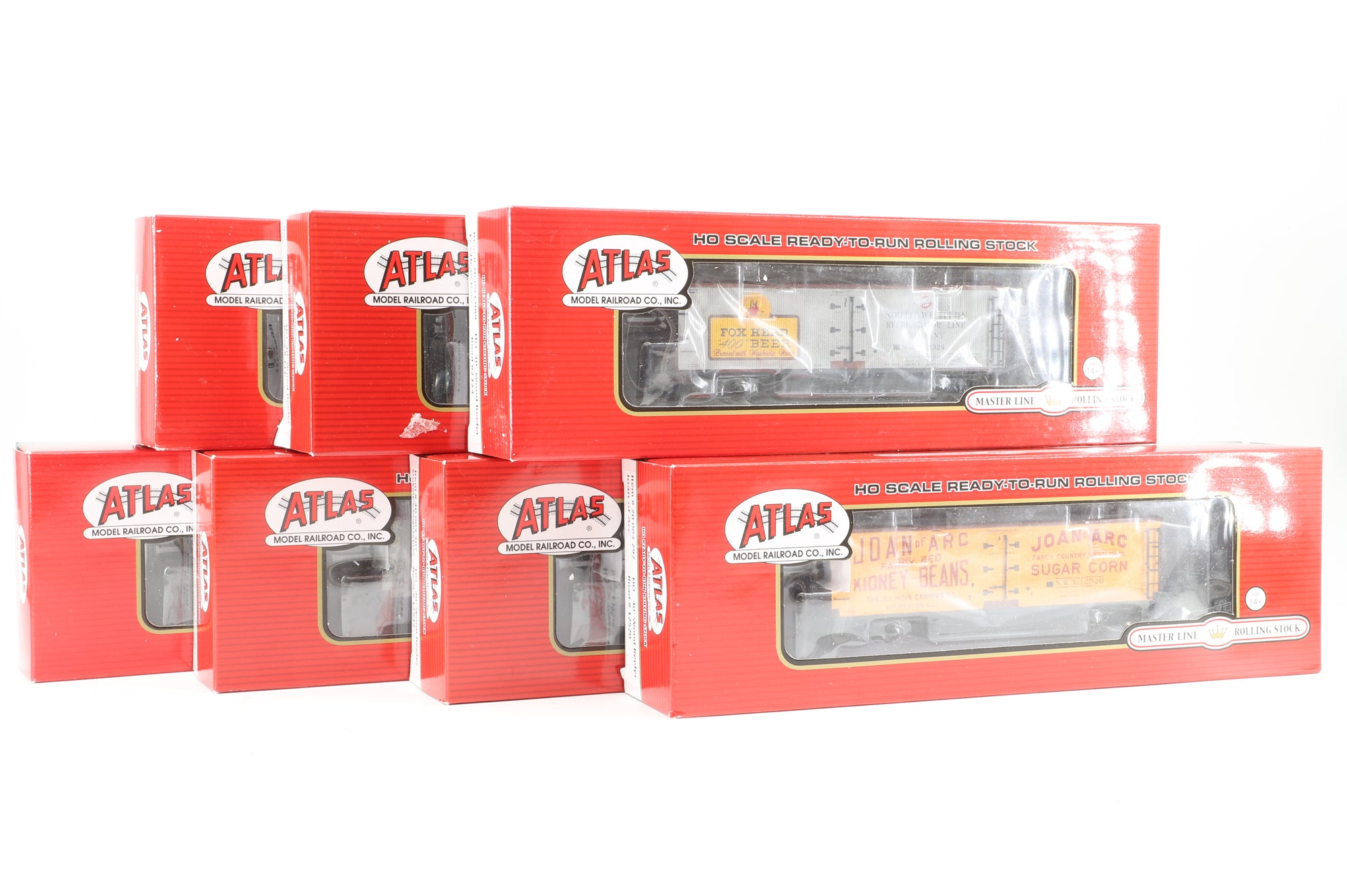 Atlas HO Rake Of 7 40' Wood Reefer Wagons Inc. 20 003 089, 307, 306, 305, 297, 308 & 304
