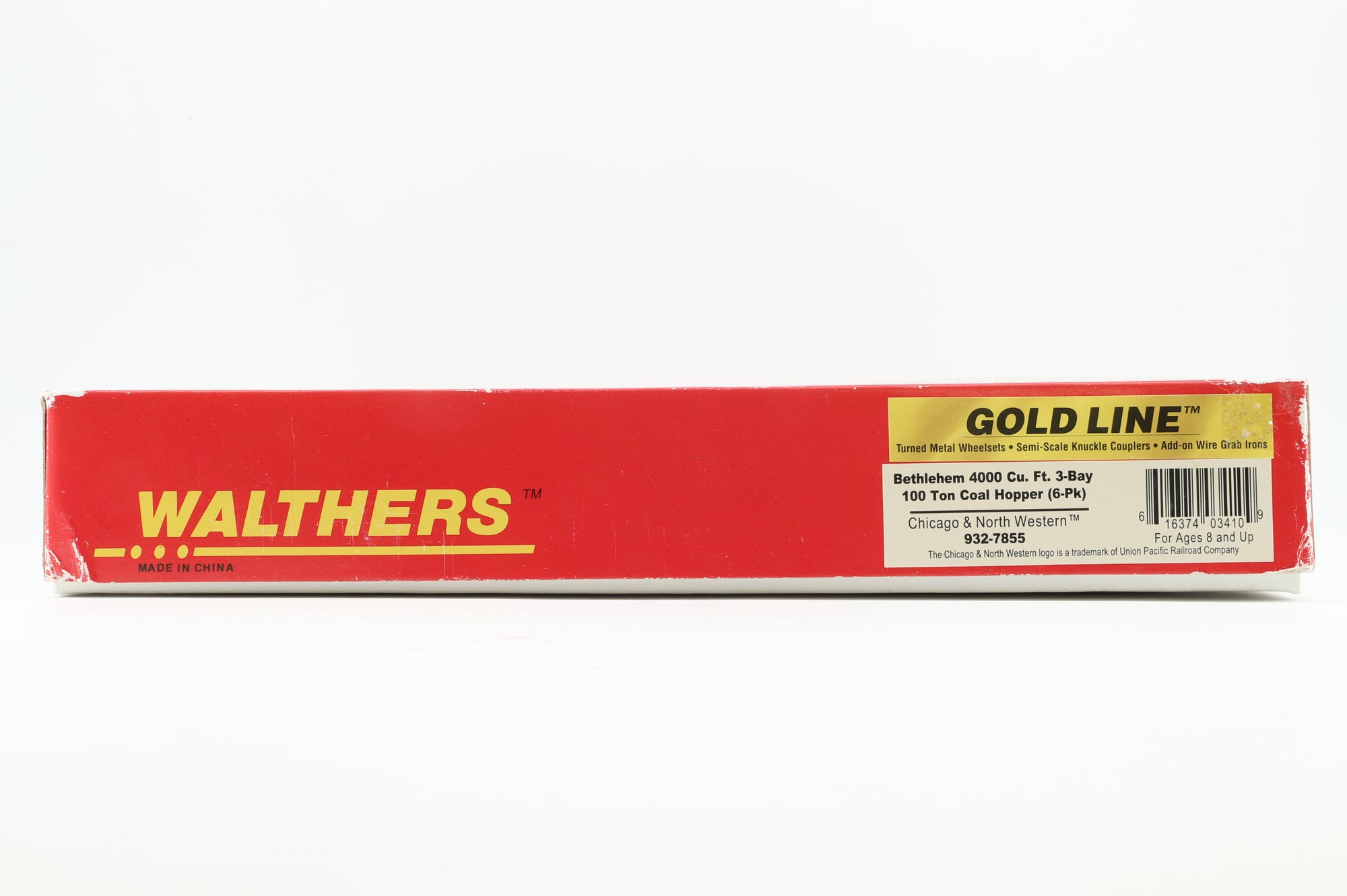 Walthers HO 932-7855 Pack Of 6 100 Ton Coal Hopper Chicago & North Western Wagons Weathered