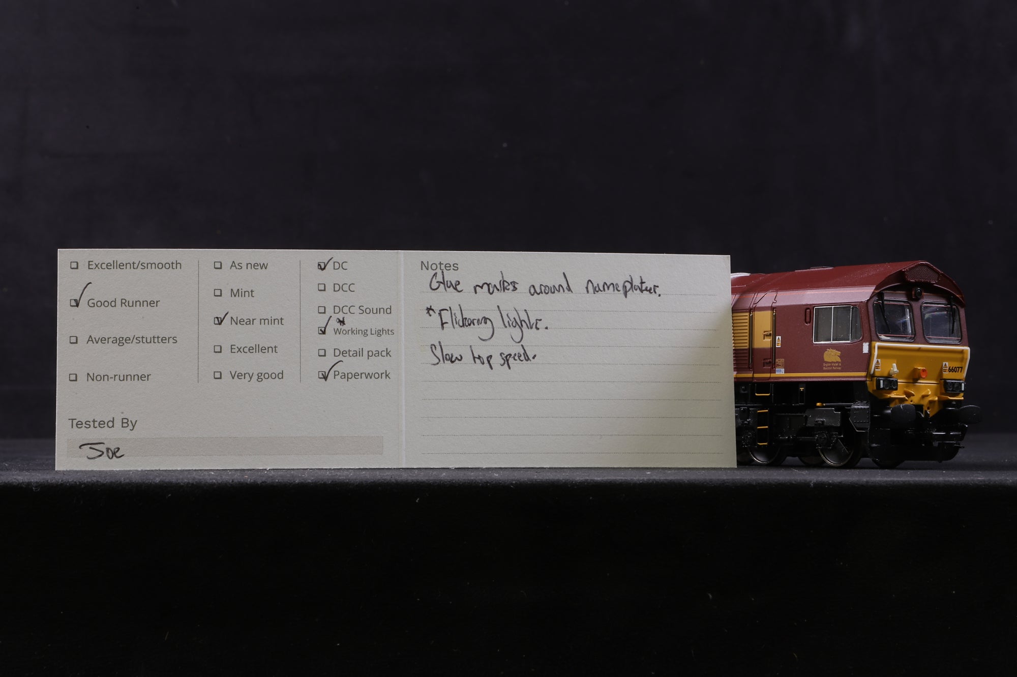 Bachmann OO 32-725Z Class 66/0 Diesel '66077' EWS Excl. Rails Ltd Ed 477/ 504