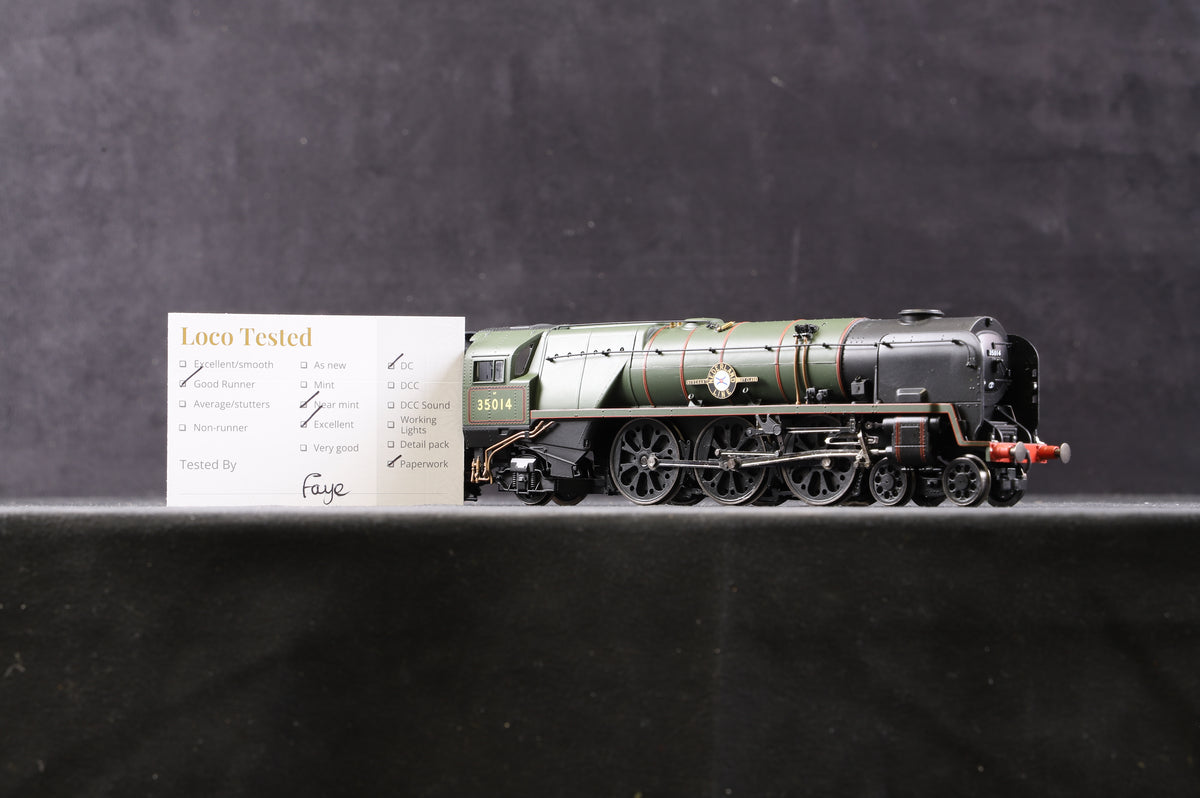 Hornby OO R3566 Merchant Navy Class Rebuilt &#39;Nederland Line&#39; &#39;35014&#39; BR Green E/C