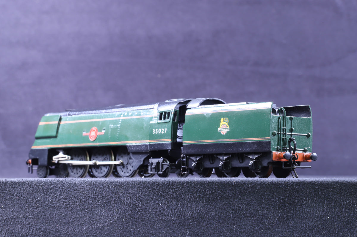 Millholme Models OO Kit Built Merchant Navy Class 35027 &#39;Port Line&#39; in BR Lined Green w/ Early Crests