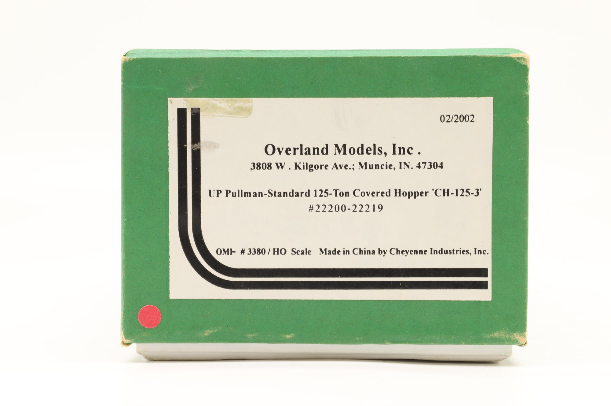 Overland Models Inc. HO Brass OMI-3380 UP Pullman Standard 125 Ton Covered Hopper CG-125-3 Unpainted