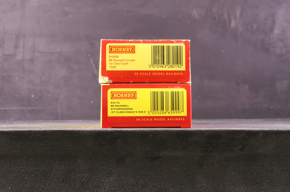 Hornby OO Rake of 2 Maunsell Coaches in BR(S) Green