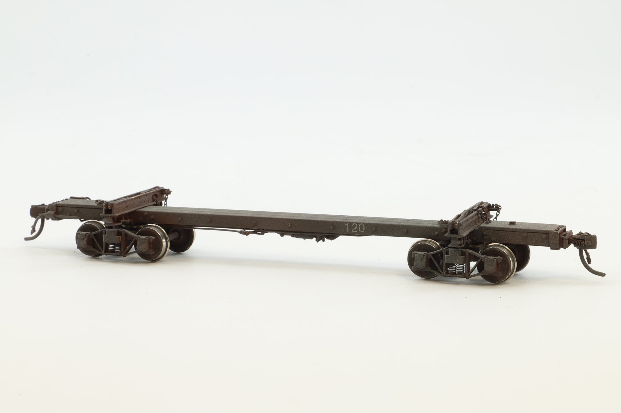 Beaver Creek/Oriental Limited HO Brass Rake of 6x Assorted Log Cars - Weathered