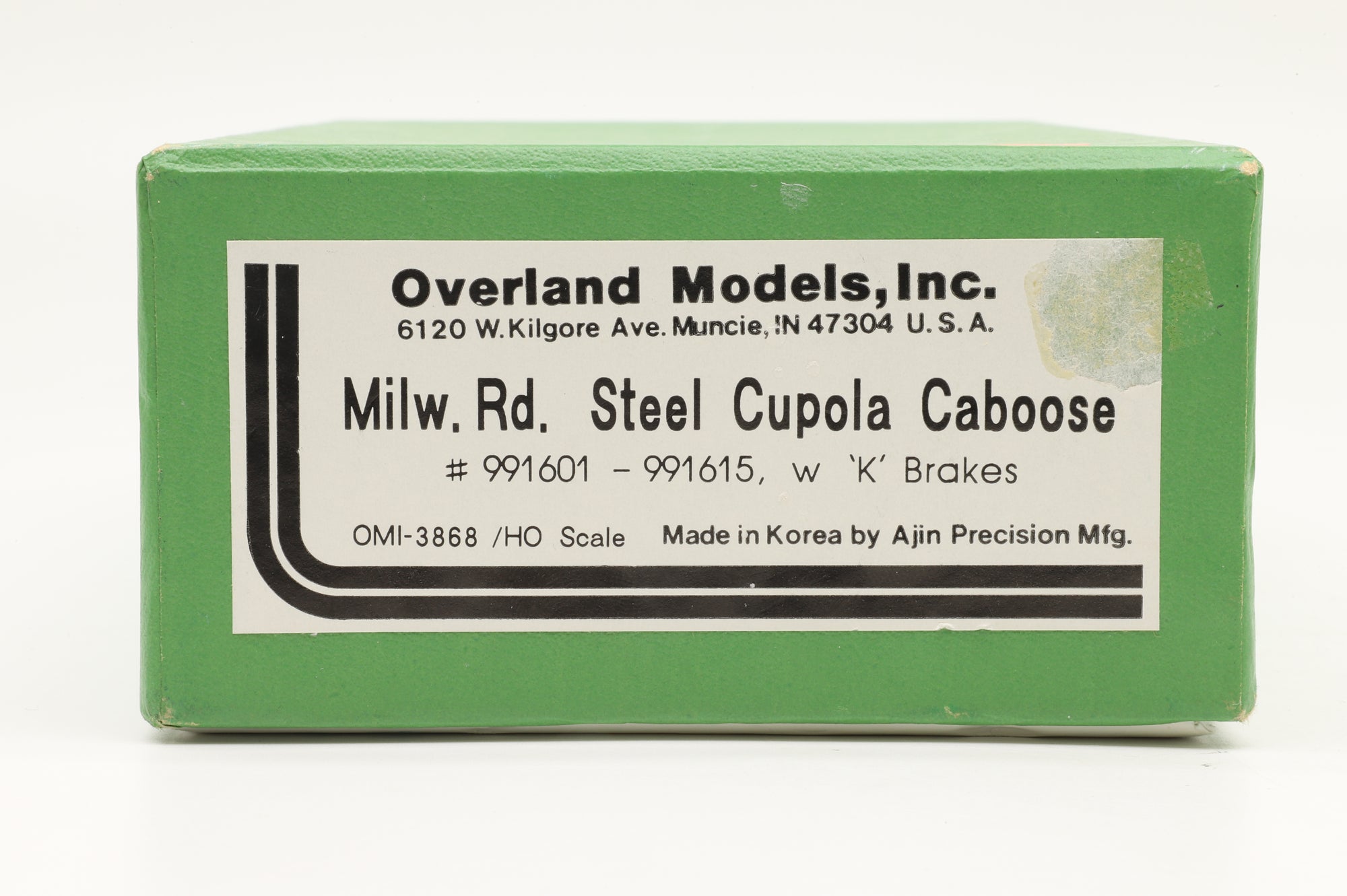 Overland Models Inc. HO Brass OMI-3868 Mile. Rd Steel Cupola Caboose Unpainted