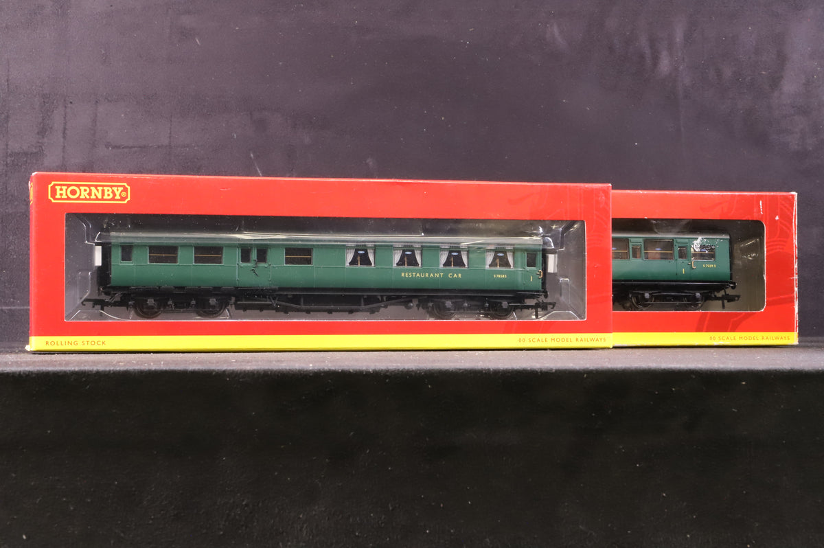 Hornby OO Rake of 2 Maunsell Coaches in BR(S) Green