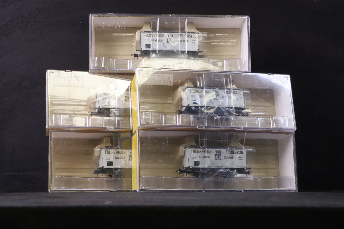 Brawa HO 2103 Rake Of 5 Beer Wagons