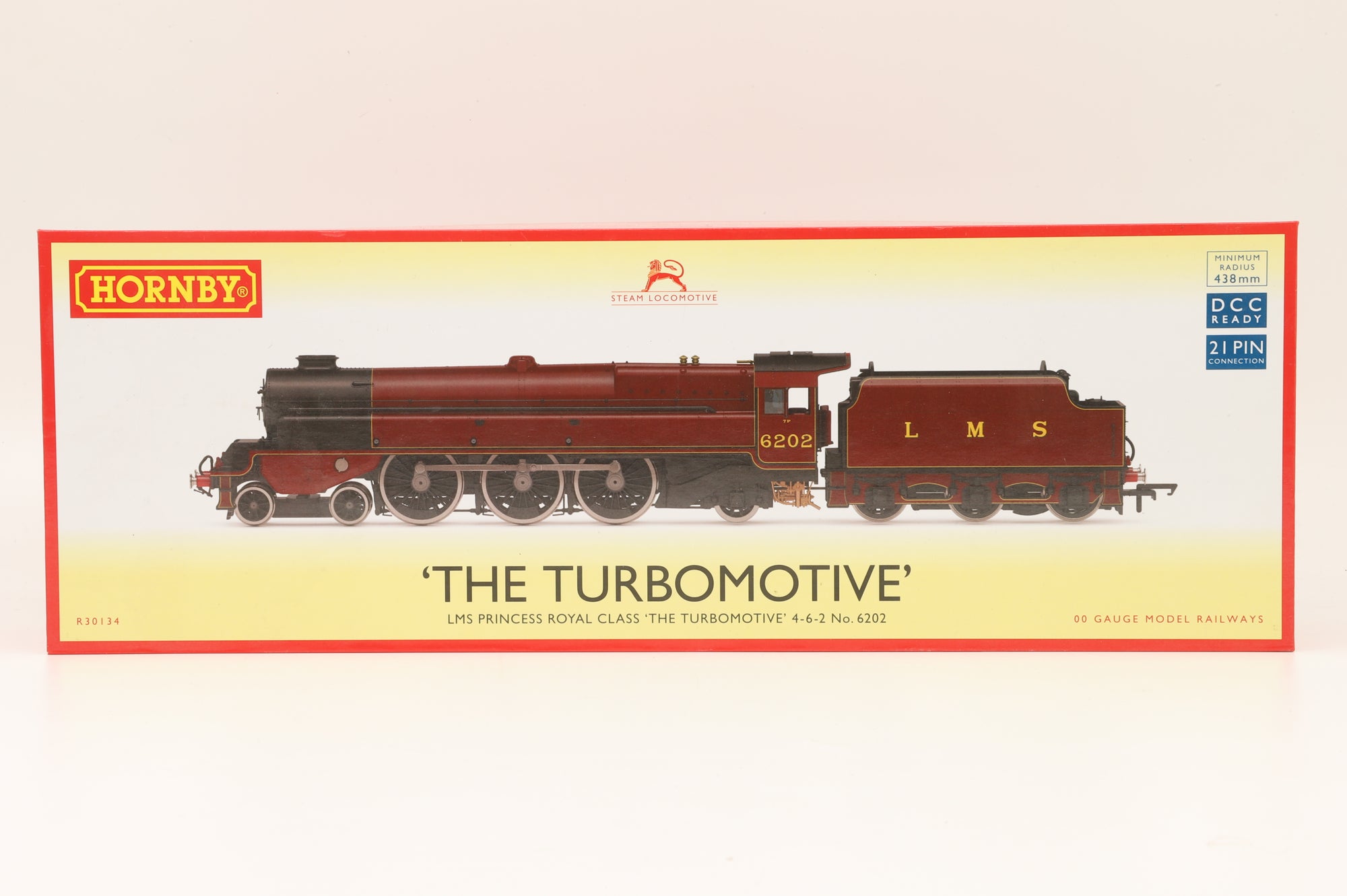 Hornby OO R30134 LMS Princess Royal Class 'The Turbomotive' 4-6-2 '6202', DCC Sound