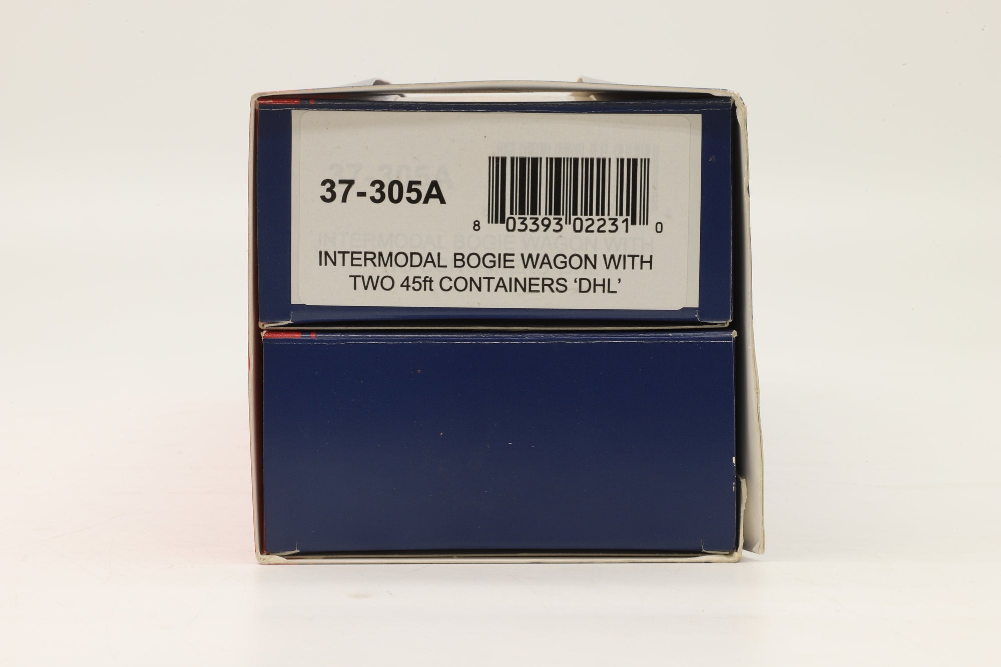 Bachmann OO 37-305A Twin Pack Intermodal Bogie Wagon with 2 45ft Containers DHL