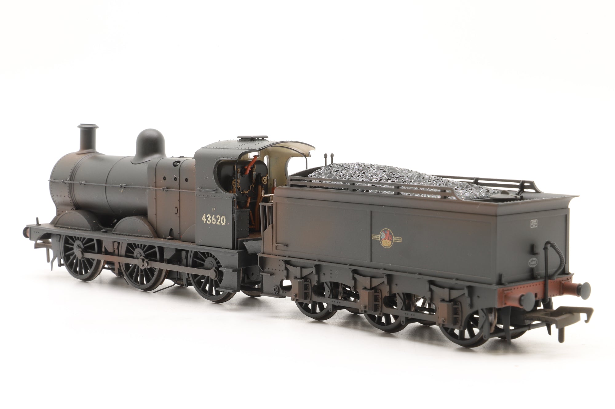 Bachmann OO 31-628DC Class 3F '43620' BR Black L/C Weathered DCC Fitted
