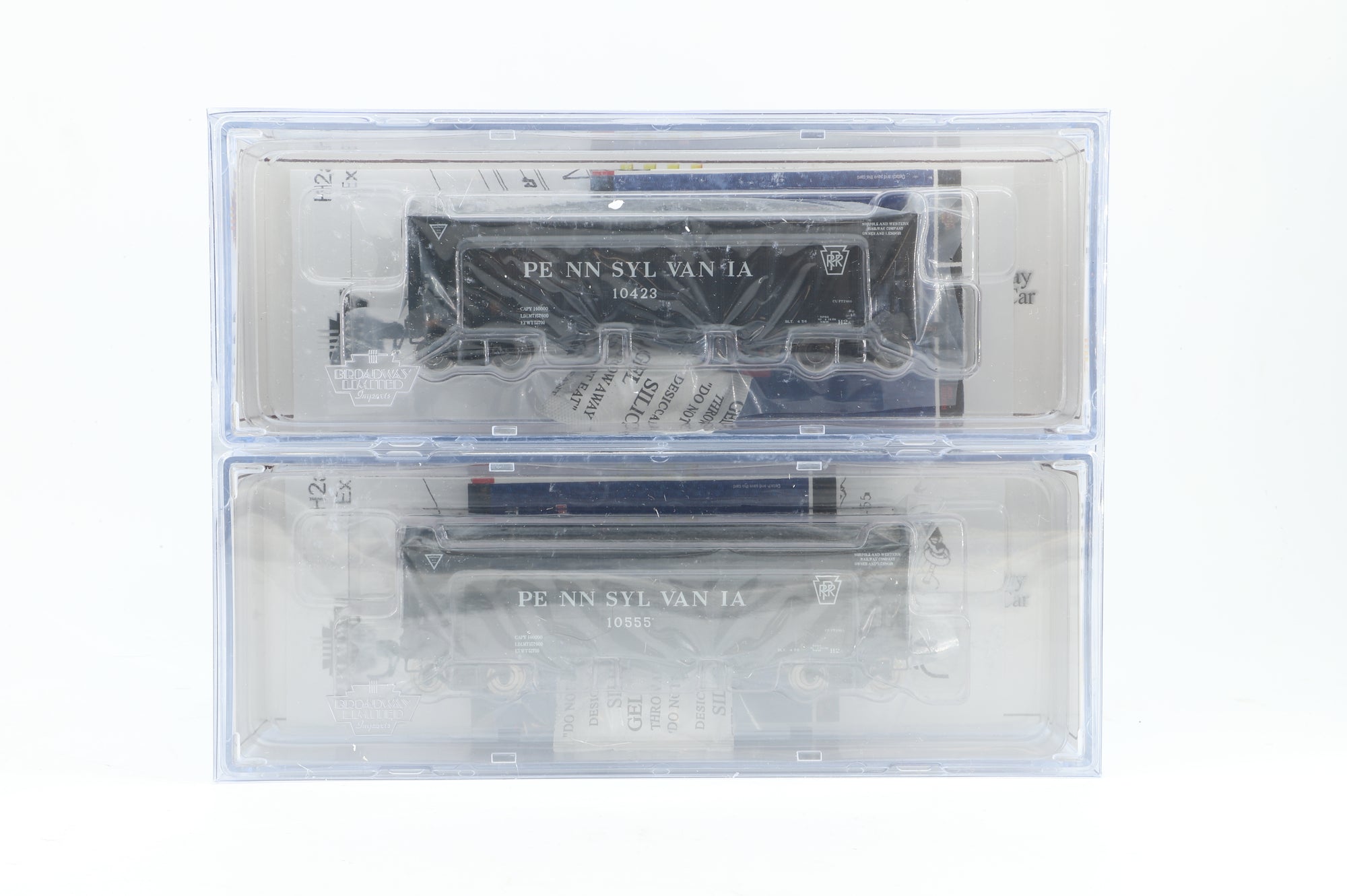 Broadway Limited Pack Of 6 H2a 3 Bay Hopper Cars PRR