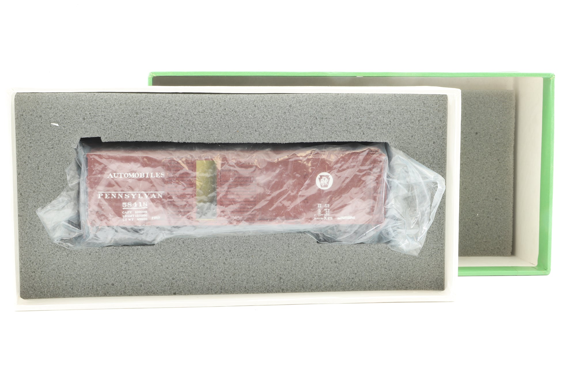 Overland Models HO Brass 3018 X-28 Boxcar No.58418 in PRR Brown