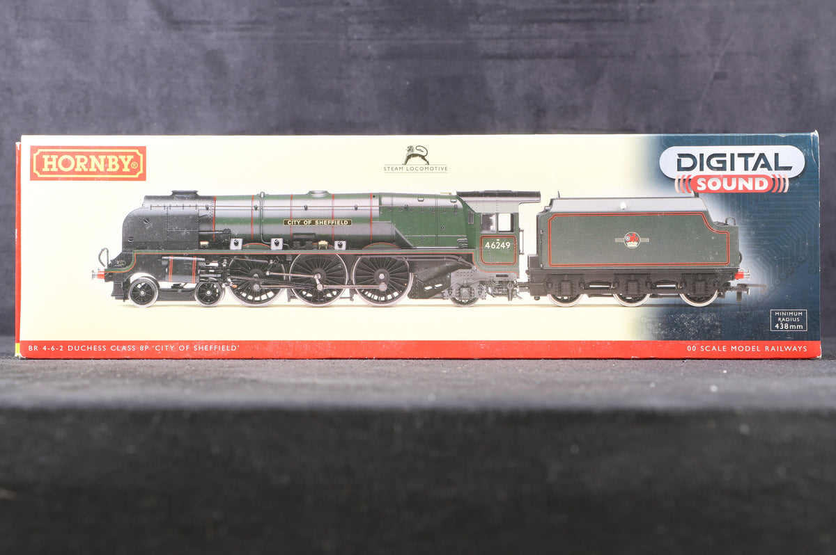 Hornby OO R2782XS Duchess Class 8P &#39;46249&#39; &#39;City Of Sheffield&#39; BR Green L/C, DCC Fitted