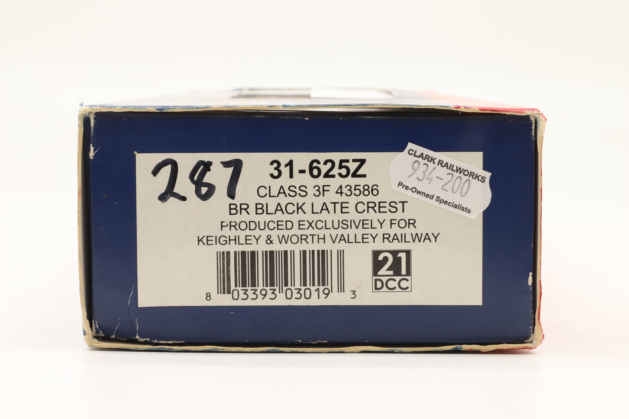 Bachmann OO 31-625Z Class 3F No. 43586 BR Black Late Crest KWVR Exclusive