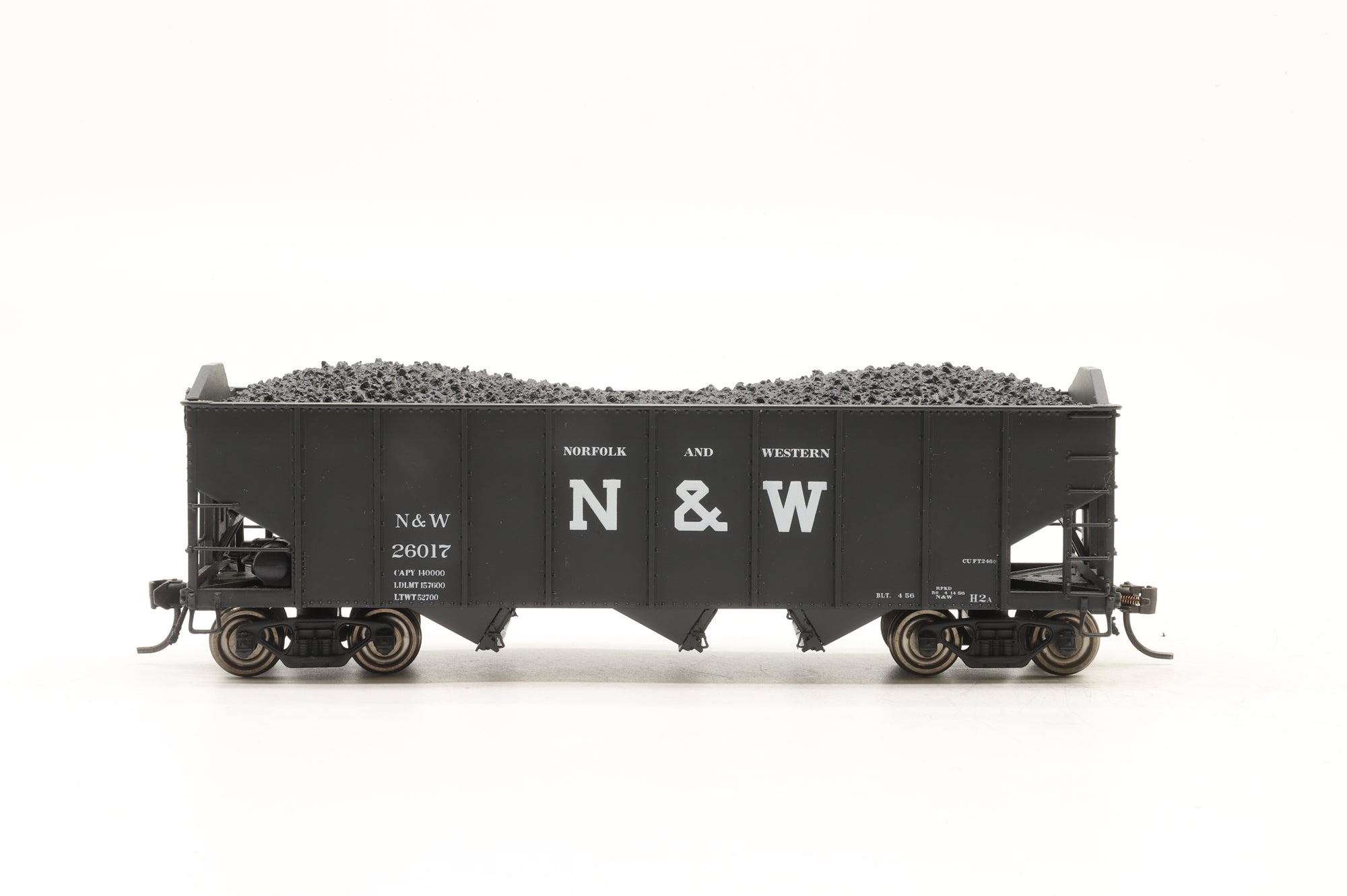 Broadway Limited HO 800 6-Pack of H2A 3-Bay Hopper Cars in N&W Black